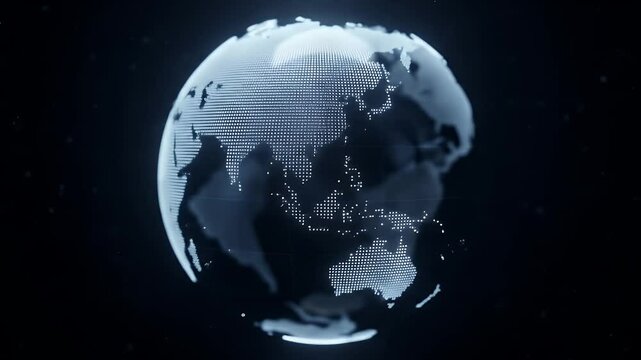 Dynamic digital earth globe illustration high tech visual