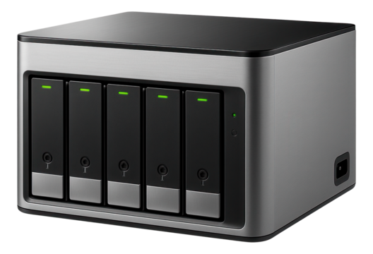 RAID storage system with a modular design allowing for easy expansion and rear power input