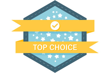 Hexagonal Top Choice badge