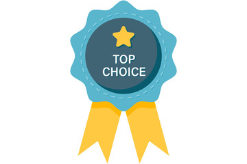 Top Choice badge with star