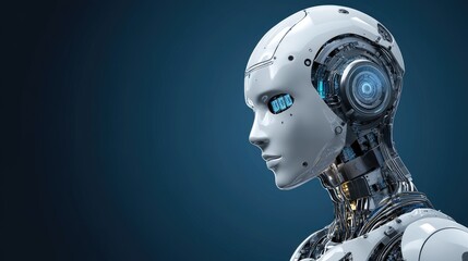 Advanced robotic head, profile view