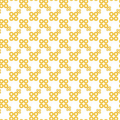 Modern Geometric Abstract Design With Yellow Elements on White Pattern