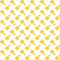 Seamless Yellow Star Pattern on White Background for Modern Design Projects