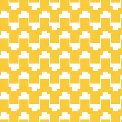 Yellow and White Geometric Zigzag Pattern with Modern Abstract Design