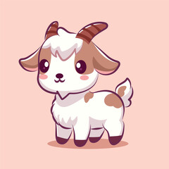 Fototapeta premium cute character goat for element, sticker