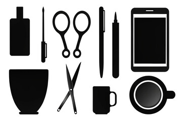 Fototapeta premium set of cosmetic brushes