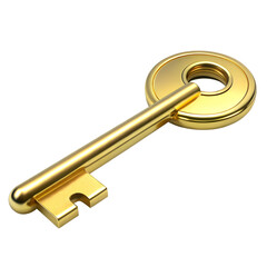 Golden Key: A shiny, golden key symbolizing access, security, and unlocking potential against an endless background. A perfect illustration of opportunity and potential.