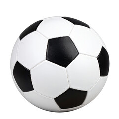 Classic Black and White Soccer Ball, isolated on transparent background