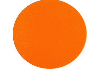 A vibrant orange circle isolated on white, showcasing a simple geometric shape with a textured surface isolated on transparent background