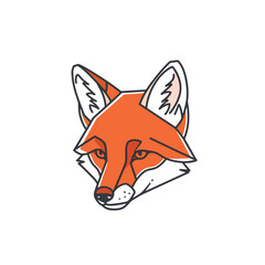 Red fox vector illustration