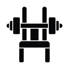 Bench press Vector Icon which can easily modify or edit