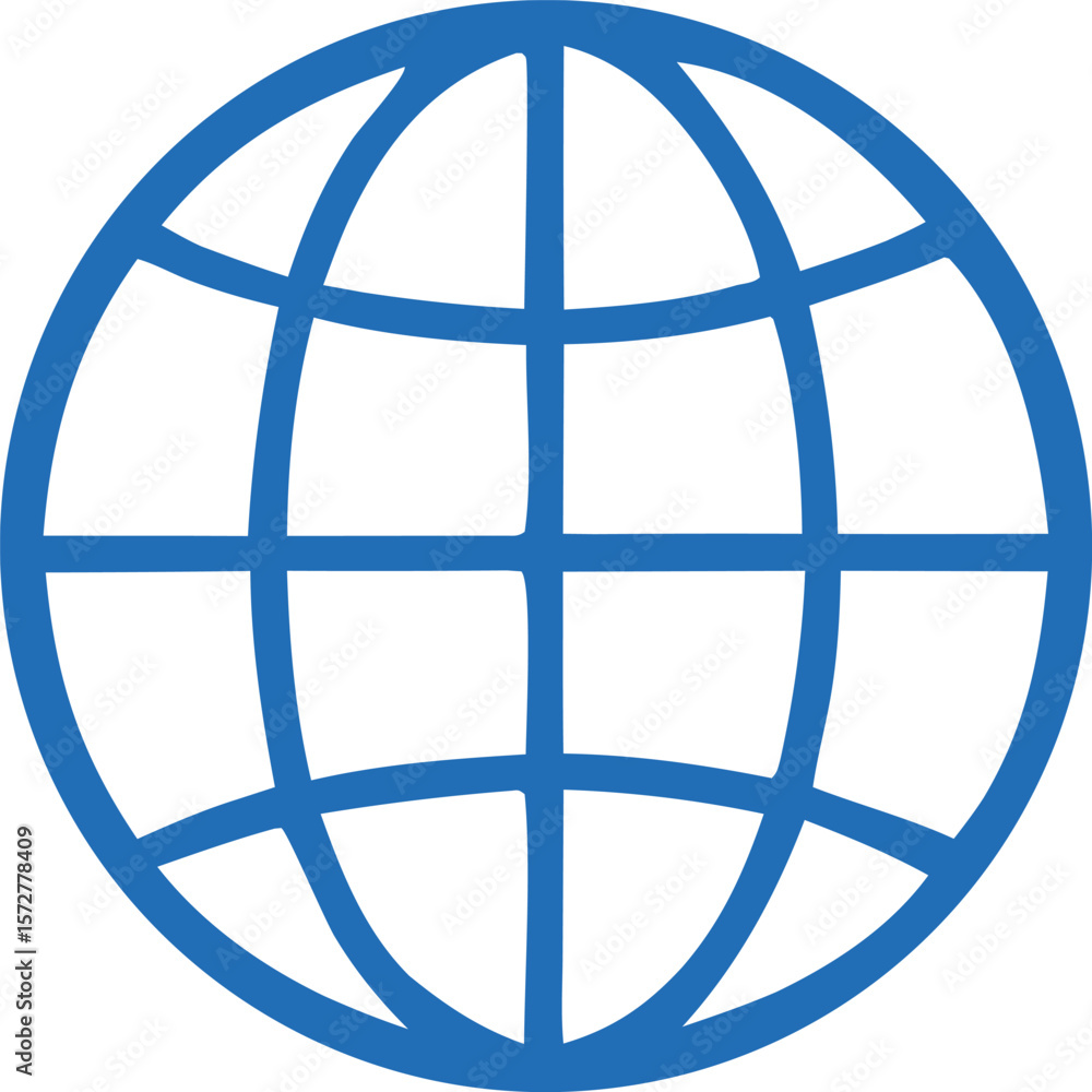 Poster a stylized blue globe icon with a network of interconnected lines representing global connectivity a