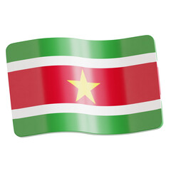 Suriname 3D Ilustration