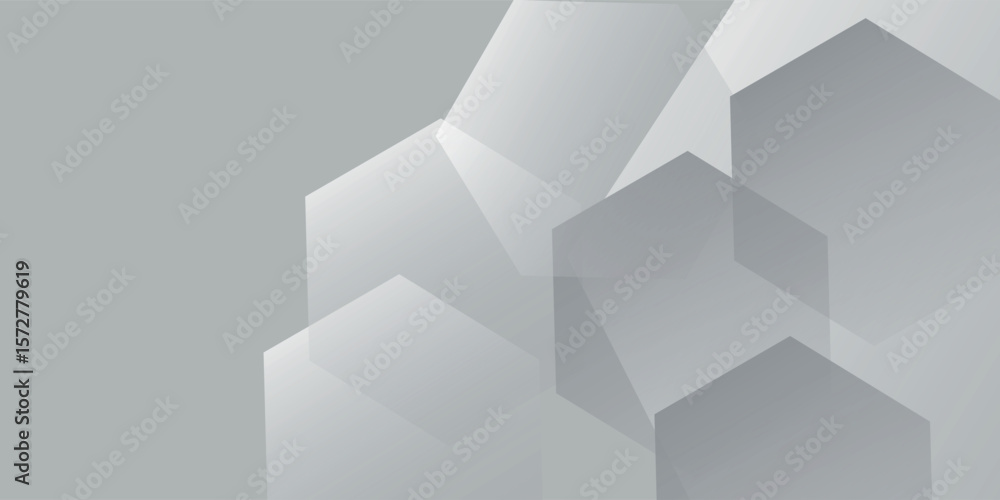 Poster printwhite gradient hexagonal background. vector illustration vectorc eps10