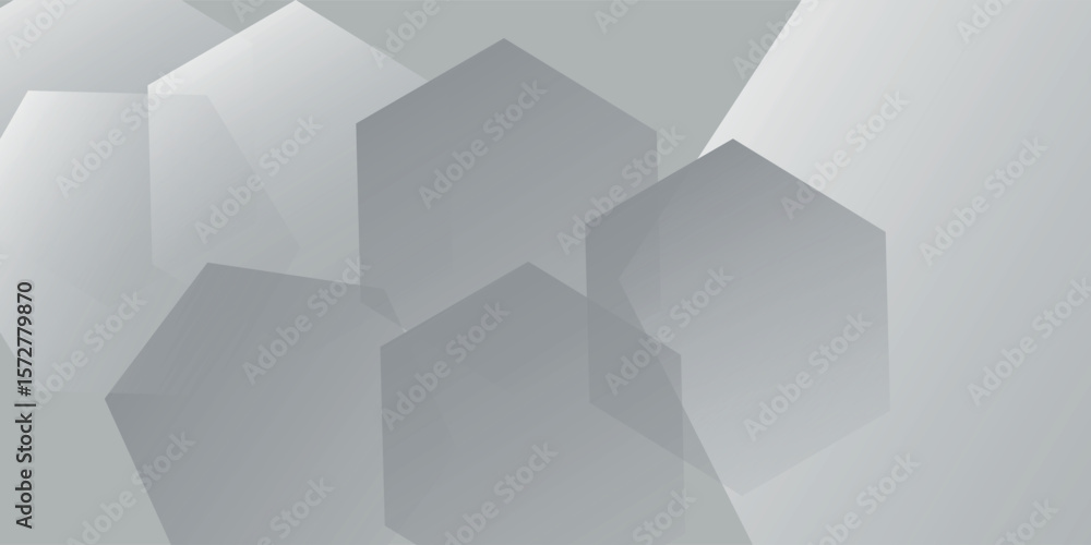 Poster printwhite gradient hexagonal background. vector illustration vectorc eps10