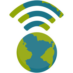 Earth Hour Illustration. Save the planet concept for Earth Hour and World Earth Day. Vector illustration of a clock on planet Earth at night with green light bulb and plant. Environmental conservation