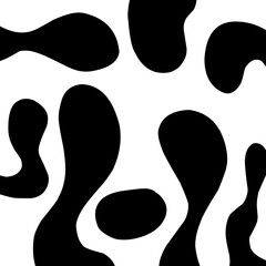 Black and white ink splash. Seamless Black and White Cow Print Pattern Vector. Cow texture repeated design background pattern backdrop wallpaper. Vector image illustration seamless. Blob slime