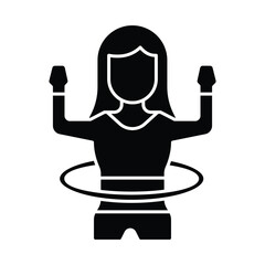 Hula hoop Vector Icon which can easily modify or edit