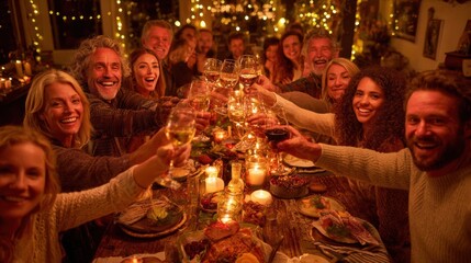 Group of people sitting at a table enjoying wine and food in a bright indoor dining setting.