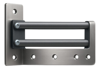 Obraz premium Wide-angle corner bracket with dual reinforcement bars for heavy-duty furniture projects.