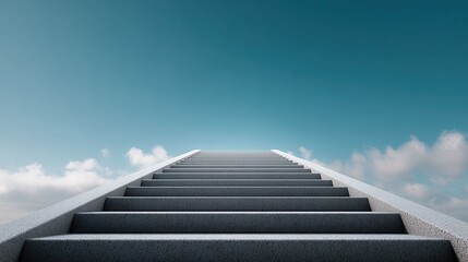 Fototapeta premium Ascending Staircase into the Sky