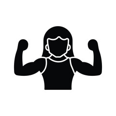 Strong woman Vector Icon which can easily modify or edit