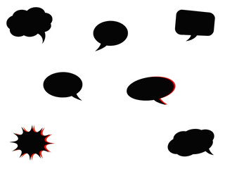 Vector illustration of speech bubbles communication dialog chat message speak