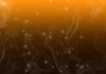 Ethereal Orange Smoke with Twinkling Lights