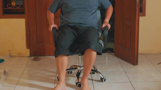 Casual Sitting in a Swivel Chair