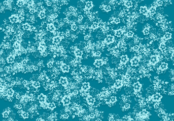 seamless pattern with snowflakes or Green color florals background texture 