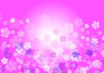 abstract pink background with flowers or Abstract Floral Petal Cascade
