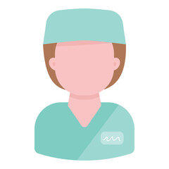 Doctor icon in uniform. Vector illustration.