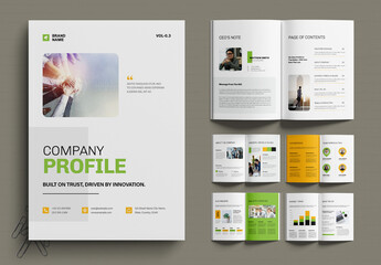 Modern Corporate Company Profile Template with Business Report