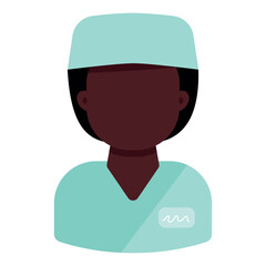 Doctor icon in uniform. Vector illustration.