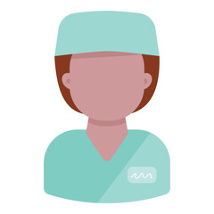 Doctor icon in uniform. Vector illustration.