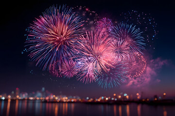 Fototapeta premium Describe the emotions you feel when watching fireworks on the 4th of July.
