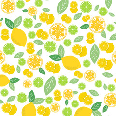 seamless lemon pattern illustration