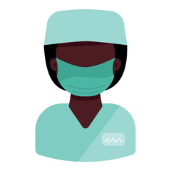Doctor icon in uniform. Vector illustration.
