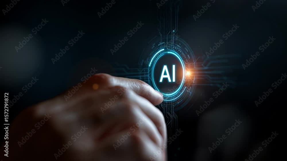 Poster exploring artificial intelligence through interactive technology generative ai