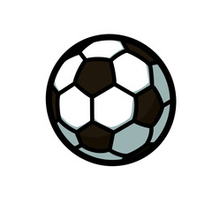 Obraz premium Cartoon Style Classic Soccer Ball on Transparent Background
