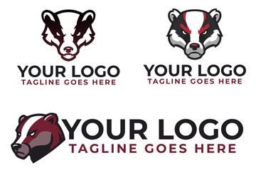 Creative Badger Mascot Gaming Logo Template