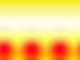 Red and Yellow Dotted Background or Abstract Halftone Gradient