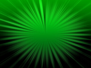 Green Gradient Sunburst or Green Abstract Light Rays