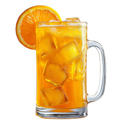 Orange Juice Splash With Ice Cubes 
