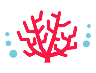 サンゴ　海　珊瑚　カラーイラスト