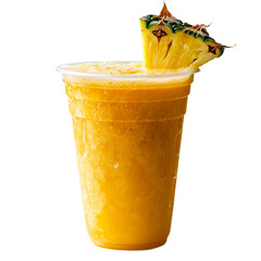 a pineapple juice on white background
