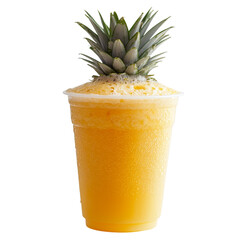 a pineapple juice on white background
