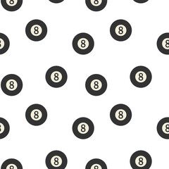 Pattern of billiard balls on white background