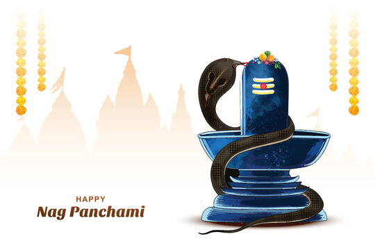 Happy wishing you naag panchami card background