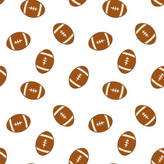 Pattern of footballs on a white background